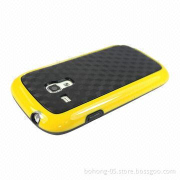Cases for Samsung I8190, Made of TPU and PC, Three-dimensional Grain TPU + PC